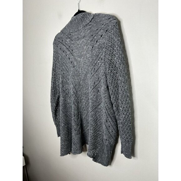 Torrid Women’s Open Front Knit Light Weight Cardigan Sweater Gray Size 1 - Picture 8 of 8